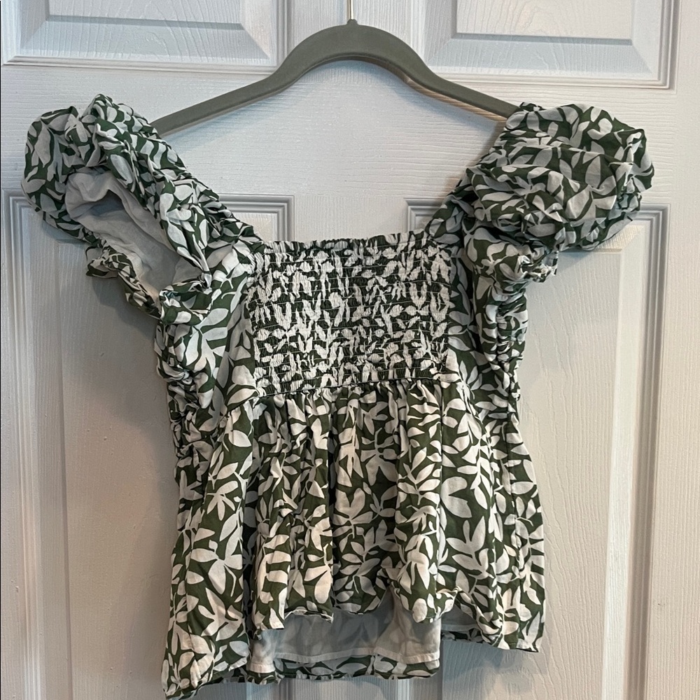 Abercrombie & Fitch Leaf Print Blouse - Picture 7 of 7